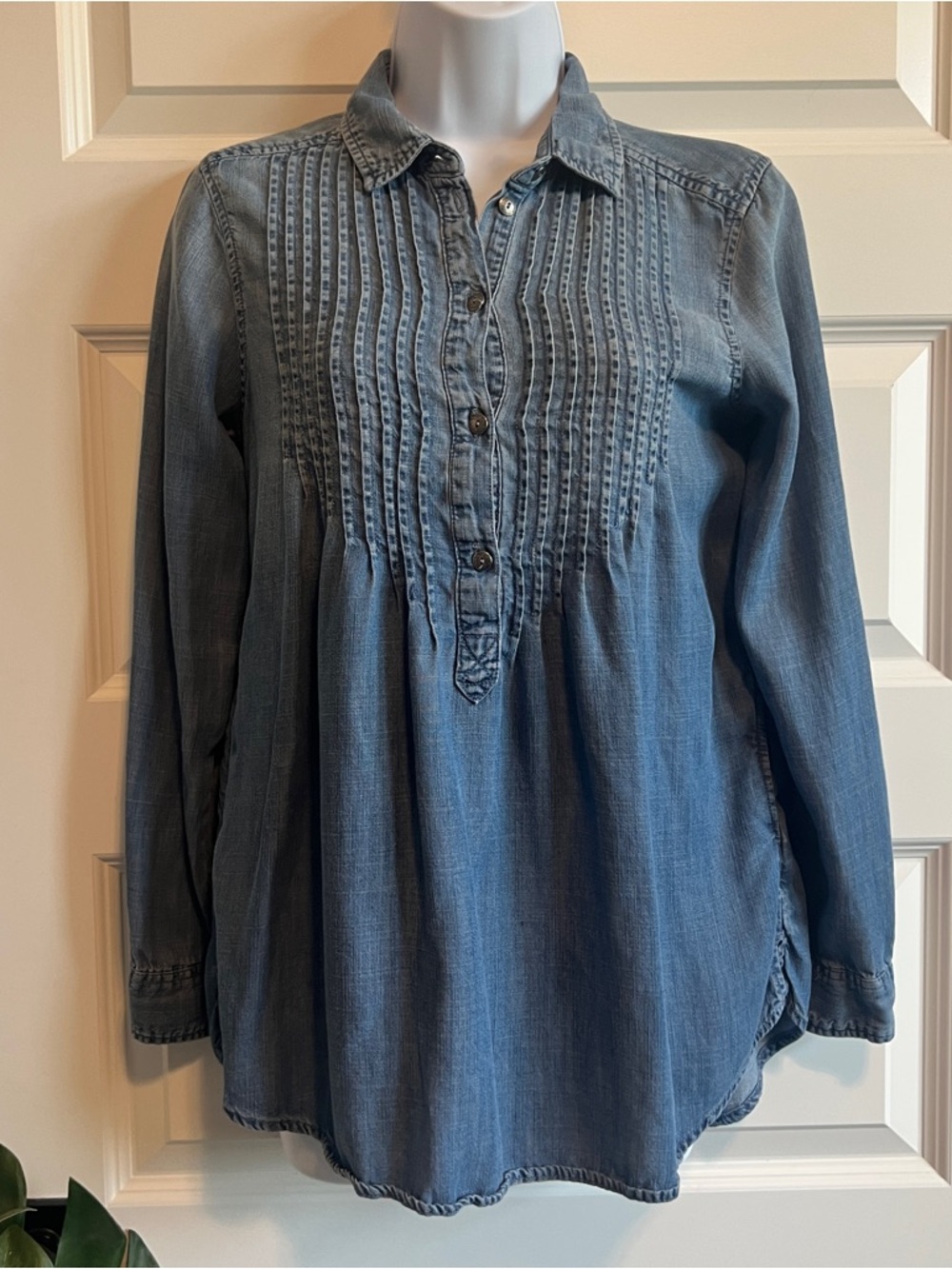 AMERICAN EAGLE Jegging Fit Denim Chambray Tunic XS Pockets